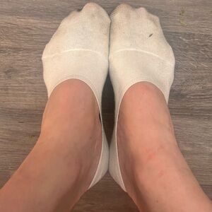 15-Days Worn Work White No-Show Socks